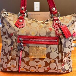 Coach Poppy Laura “Secret Admirer” Signature Tote – Limited Edition – EUC